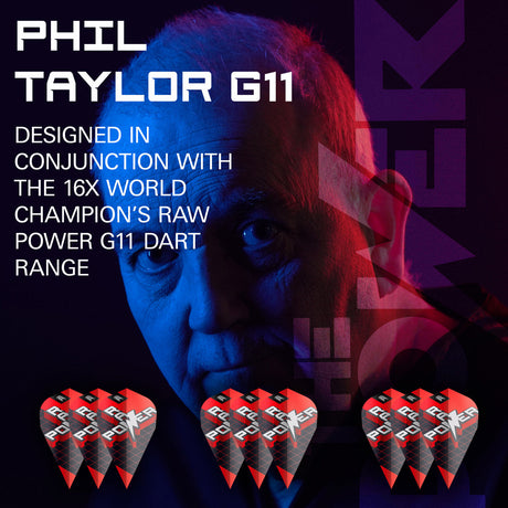 Phil Taylor Raw Power G11 Pro Ultra Dart Flights x 3 Sets by Target - view 33