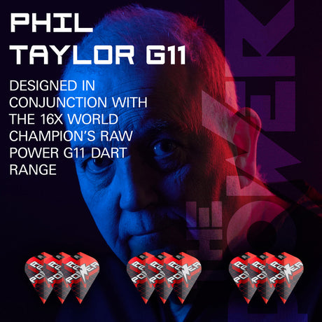Phil Taylor Raw Power G11 Pro Ultra Dart Flights x 3 Sets by Target - view 27