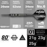 Target Power 8zero 4 Swiss Point 90% Tungsten Steel Tip Darts - view 4