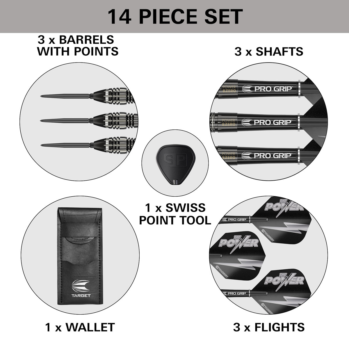 Target Power 8zero 4 Swiss Point 90% Tungsten Steel Tip Darts - view 6