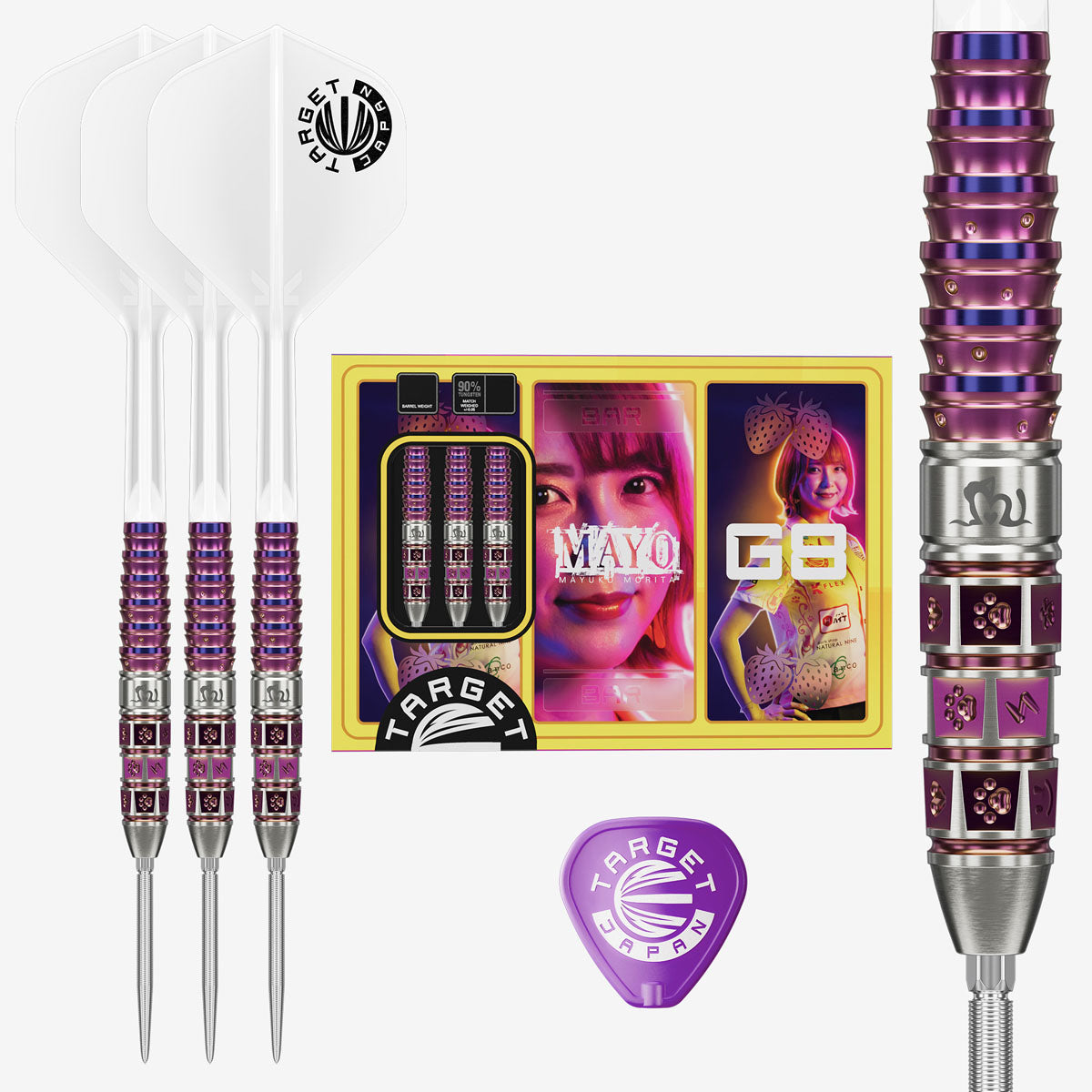 Target Japan Prime Series Mayuko Morita Mayo G8 Swiss Point 90% Tungsten Steel Tip Darts
