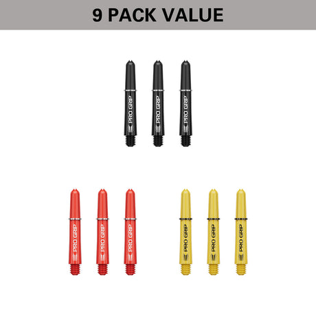 Pro Grip 3 Set Multipack Black, Red, and Yellow Dart Stems / Shafts by Target - view 5