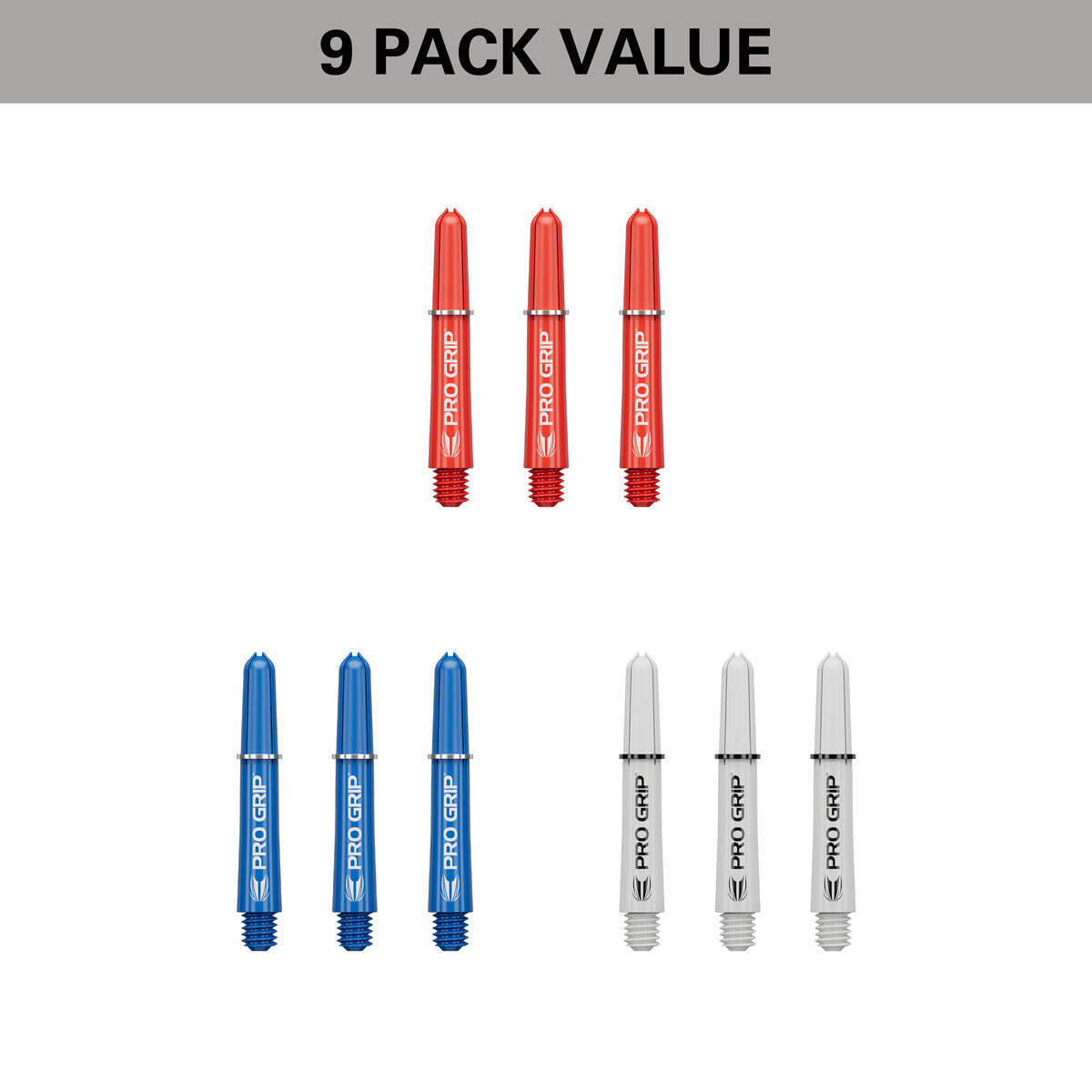 Pro Grip 3 Set Multipack Red, Blue, and White Dart Stems / Shafts by Target - view 3
