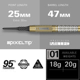 Raymond Van Barneveld Chrono 95% Tungsten Soft Tip Darts by Target - view 4