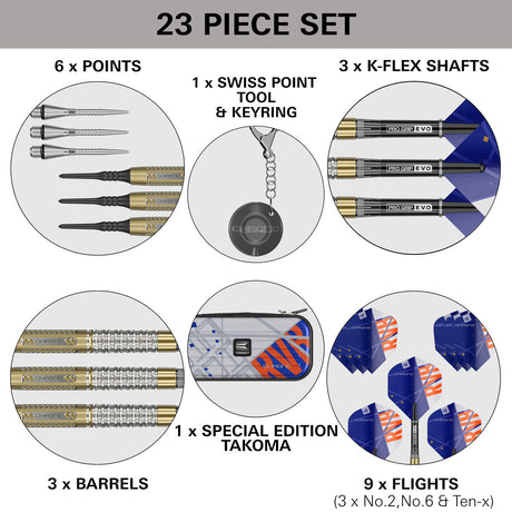 Raymond Van Barneveld Chrono 95% Tungsten Soft Tip Darts by Target - view 6