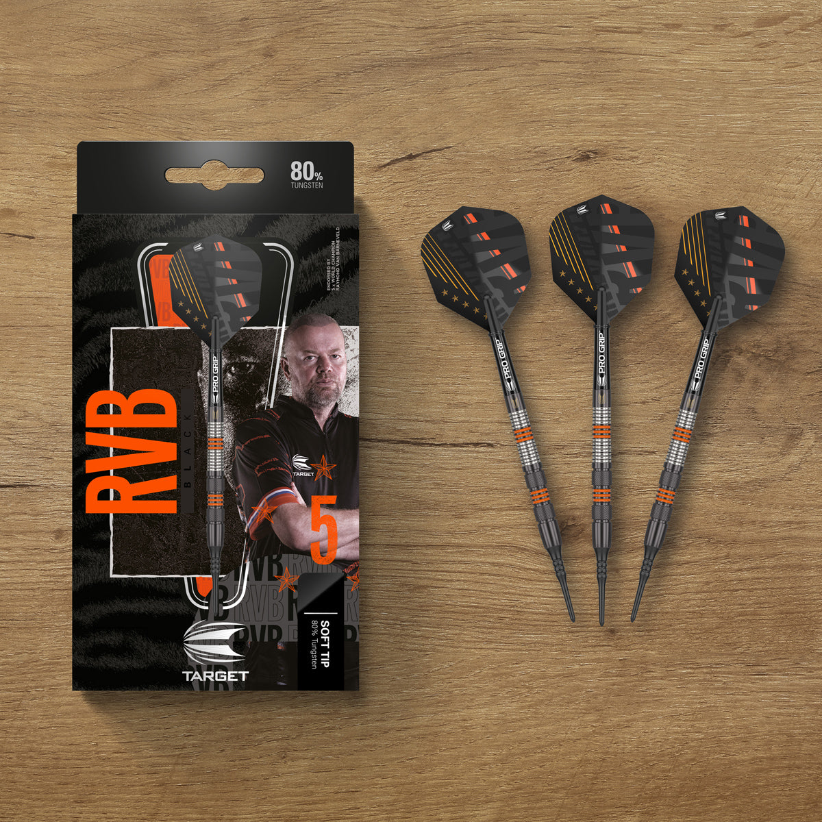 Raymond Van Barneveld RVB 80% Black Soft Tip Darts by Target - view 7