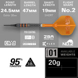 Target Raymond van Barneveld RVB 95K 95% Tungsten Soft Tip Darts