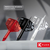 Target Printed Red K-Flex Integrated Flights & Shafts No6