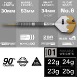 Target Redux 01 90% Tungsten SP Steel Tip Darts - view 3