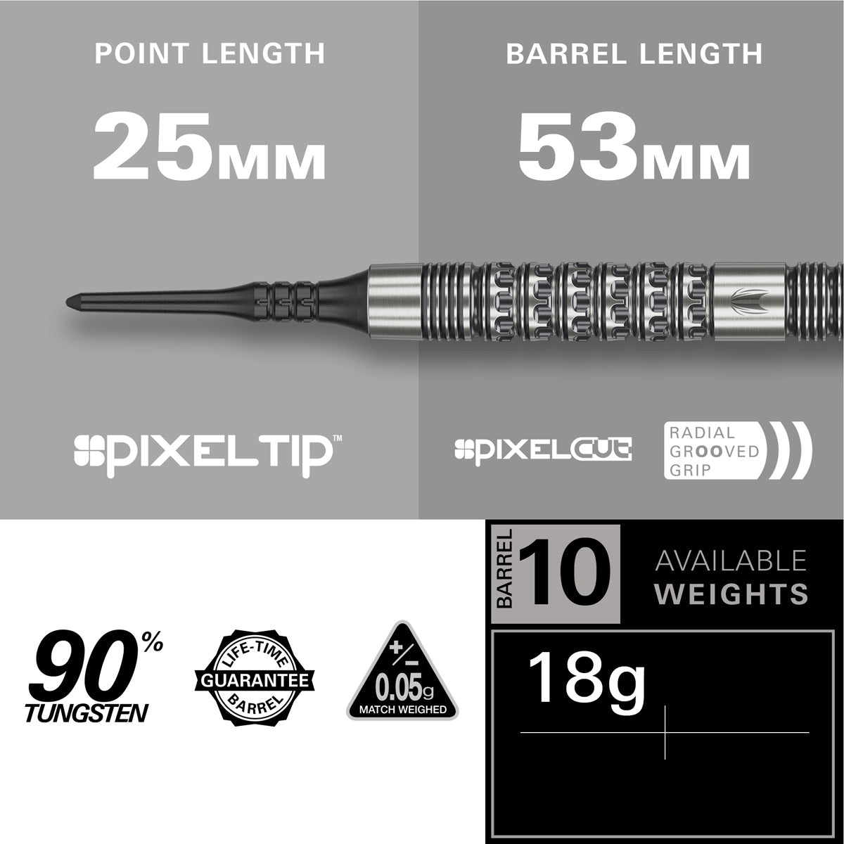 Target Redux 10 90% Tungsten Soft Tip Darts - view 3