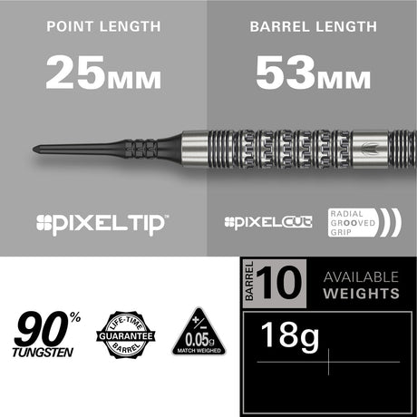 Target Redux 10 90% Tungsten Soft Tip Darts - view 3