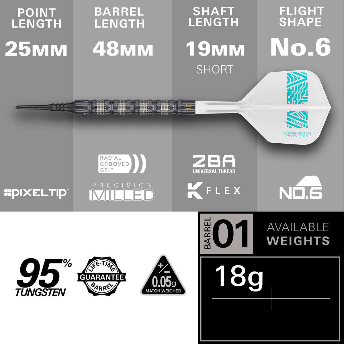 Rob Cross 95K 95% Tungsten Soft Tip Darts by Target - view 4