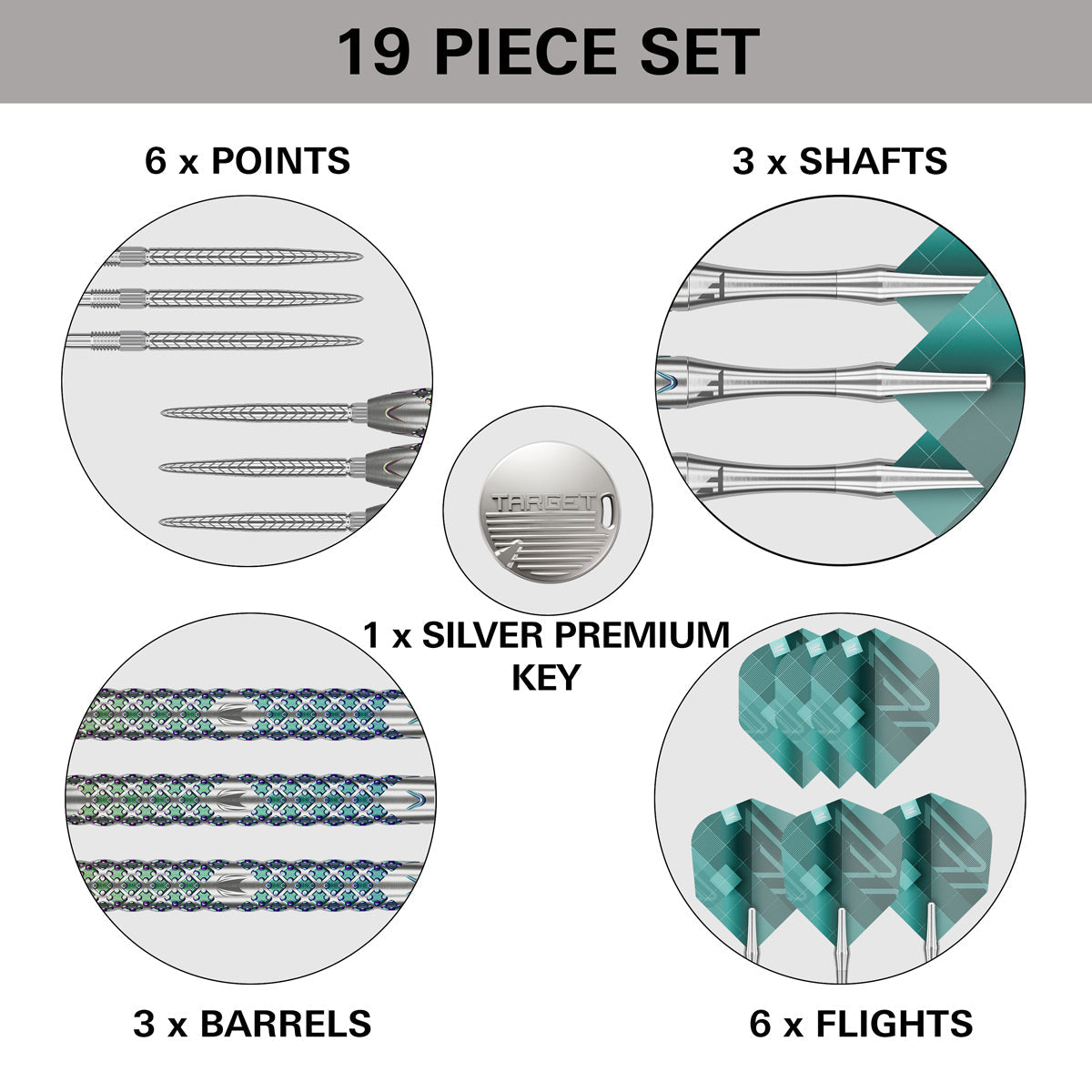 Rove 01 90% Tungsten SP Steel Tip Darts by Target - view 6