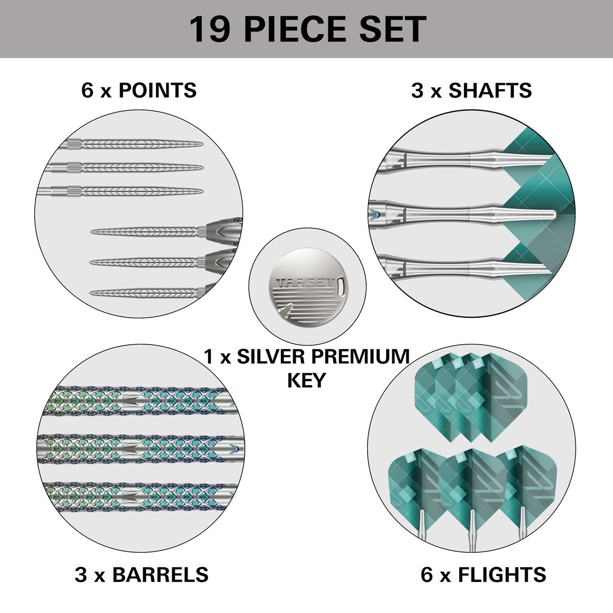 Rove 03 90% Tungsten SP Steel Tip Darts by Target - view 6