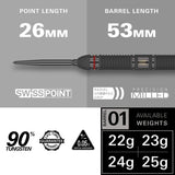 Scope 01 90% Tungsten SP Steel Tip Darts by Target - view 3