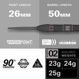 Scope 02 90% Tungsten SP Steel Tip Darts by Target - view 3