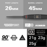 Scope 03 90% Tungsten SP Steel Tip Darts by Target - view 3