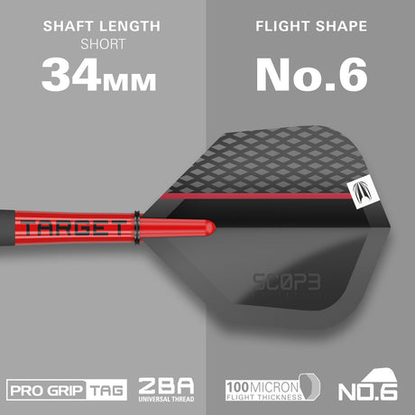 Scope 10 90% Tungsten Soft Tip Darts by Target - view 4