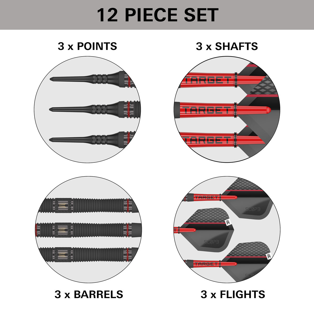 Scope 11 90% Tungsten Soft Tip Darts by Target - view 6