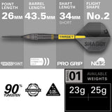 Scott Williams Black 90% Tungsten SP Steel Tip Darts by Target - view 4