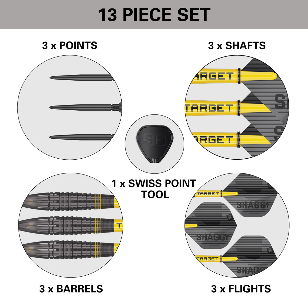 Scott Williams Black 90% Tungsten SP Steel Tip Darts by Target - view 6