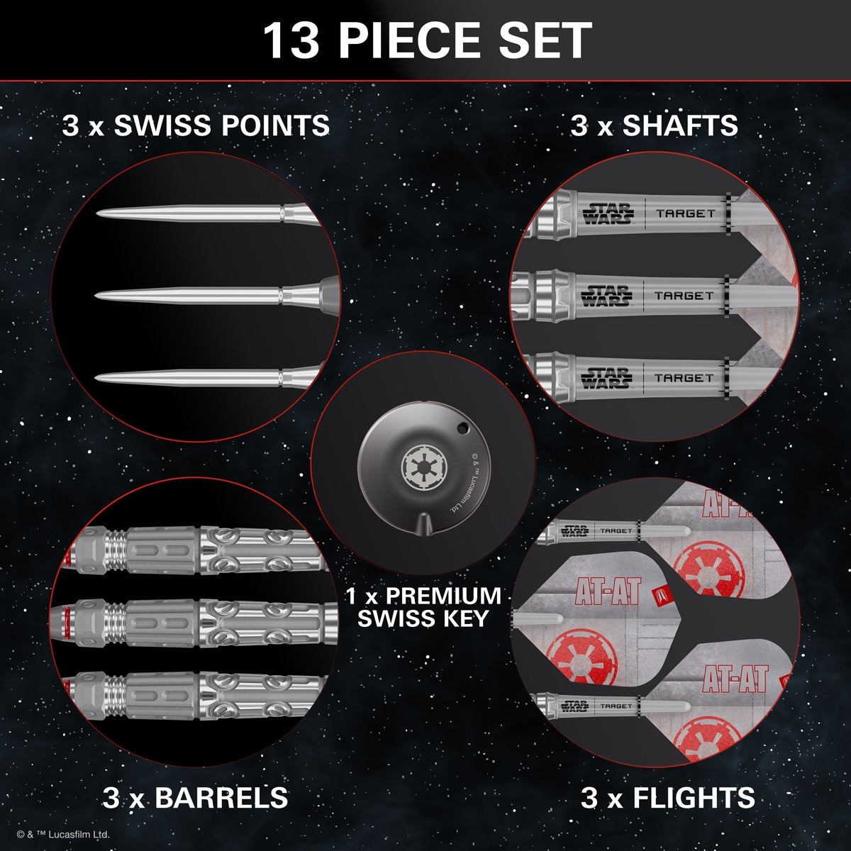 STAR WARS™ | TARGET AT-AT 90% Tungsten SP Steel Tip Darts - view 4