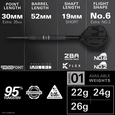 STAR WARS™ | TARGET Darth Vader 95% Tungsten Steel Tip Darts - view 2