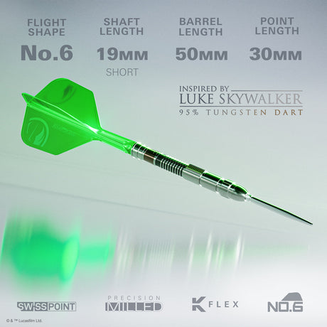 STAR WARS™ | TARGET Luke Skywalker “Jedi Knight” Lightsaber First Edition 95% Tungsten Steel Tip Darts - view 2