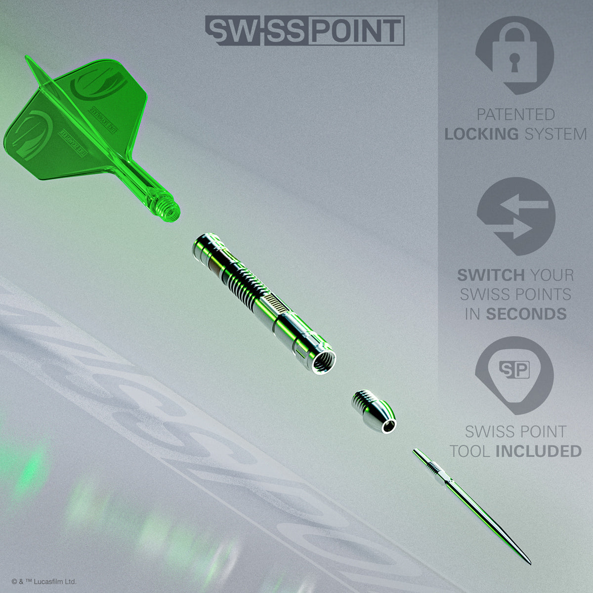 STAR WARS™ | TARGET Luke Skywalker “Jedi Knight” Lightsaber First Edition 95% Tungsten Steel Tip Darts - view 3