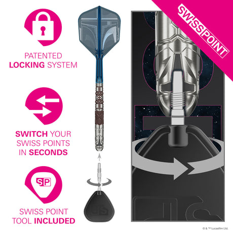 STAR WARS™ | TARGET Mandalorian 95% Tungsten SP Steel Tip Darts - view 4