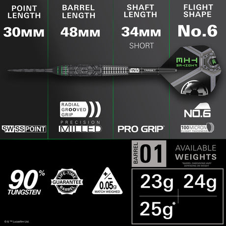 STAR WARS™ | TARGET Tie Fighter 90% Tungsten Steel Tip Darts - view 2