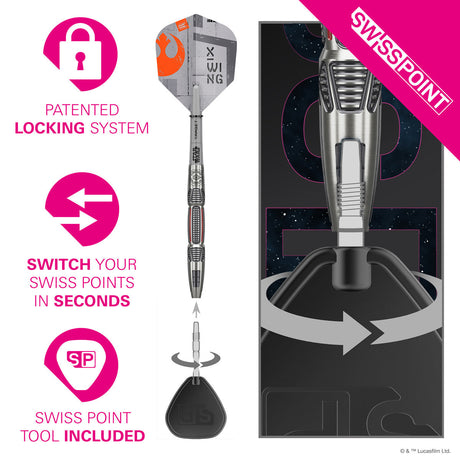 STAR WARS™ | TARGET X-Wing 90% Tungsten Steel Tip Darts - view 3
