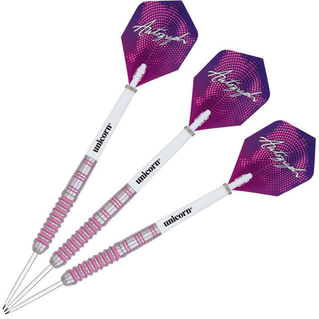 Unicorn Autograph Pink Ringed 80% Tungsten Steel Tip Darts - view 4