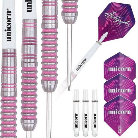 Unicorn Autograph Pink Ringed 80% Tungsten Steel Tip Darts - view 5