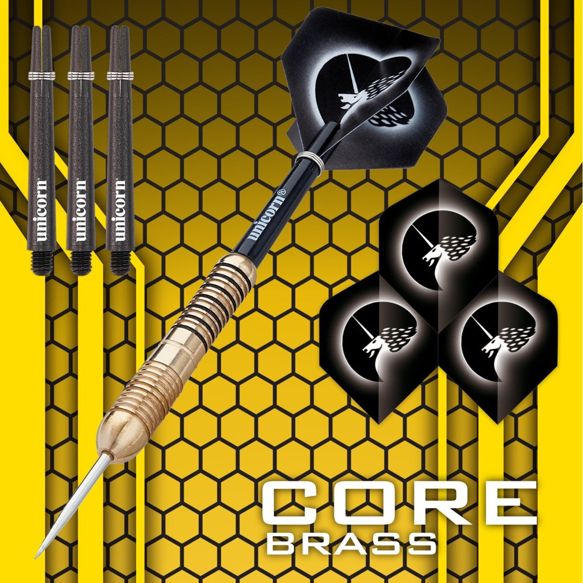 Core Brass Darts Style 2 Steel Tip Darts by Unicorn - view 2