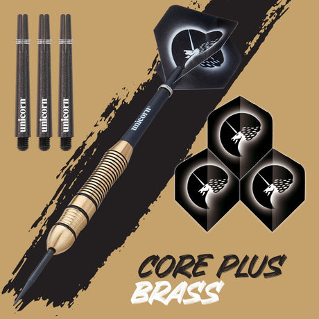 Core Plus Brass Darts Style 2 Steel Tip Darts by Unicorn - view 2