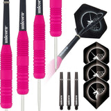 Core Plus Pink Rubber Coated Brass Steel Tip Darts by Unicorn - view 4