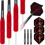 Core Plus Red Rubber Coated Brass Steel Tip Darts by Unicorn - view 4