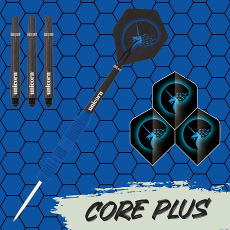 Unicorn Core Plus Rubber Coated Brass Steel Tip Darts - view 2