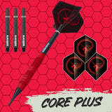 Core Plus Red Rubber Coated Brass Soft Tip Darts by Unicorn - view 2