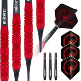 Core Plus Red Rubber Coated Brass Soft Tip Darts by Unicorn - view 4