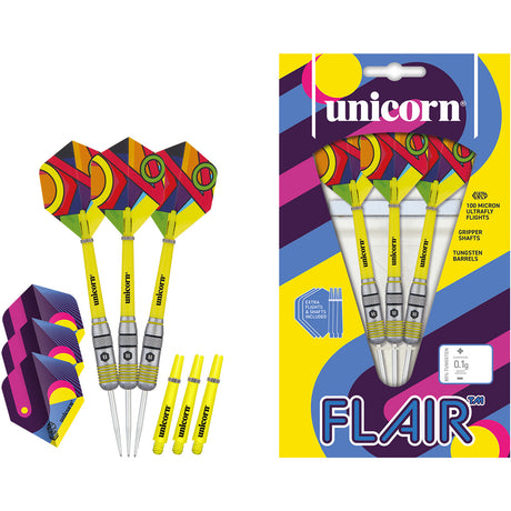Flair 1 80% Tungsten Steel Tip Darts by Unicorn - view 4