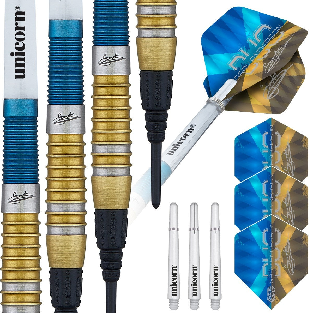 Gary Anderson Duo 90% Tungsten Soft Tip Darts by Unicorn - view 4