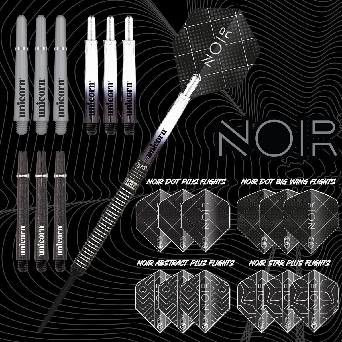 Gary Anderson Noir Deluxe Player Edition Phase 3 World Champion Steel Tip Darts by Unicorn - view 2