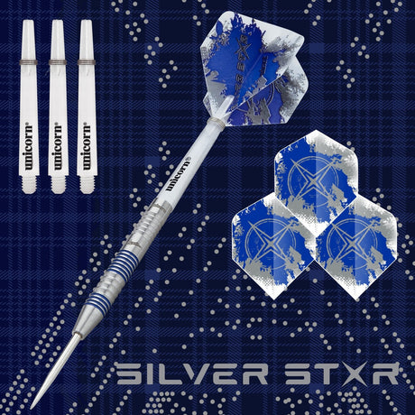Gary Anderson Silver Star Style 2 80% Tungsten Steel Tip Darts by Unicorn - view 2