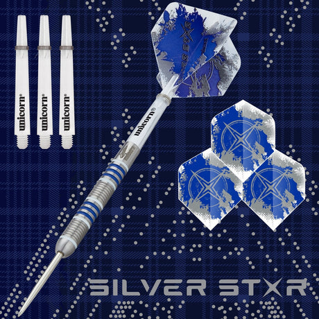 Gary Anderson Silver Star Style 4 80% Tungsten Steel Tip Darts by Unicorn - view 2