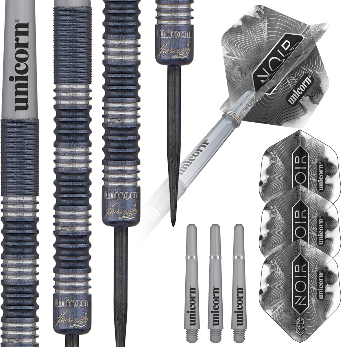 James Wade Noir 90% Tungsten Steel Tip Darts by Unicorn - view 4