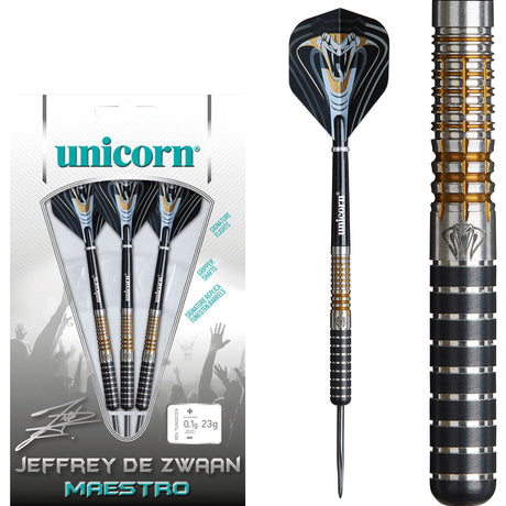 Unicorn Jeffrey De Zwaan Maestro P3 90% Tungsten Steel Tip Darts