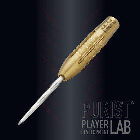 John Lowe Phase 2 Gold Shark Grip Purist 90% Tungsten Steel Tip Darts by Unicorn - view 2