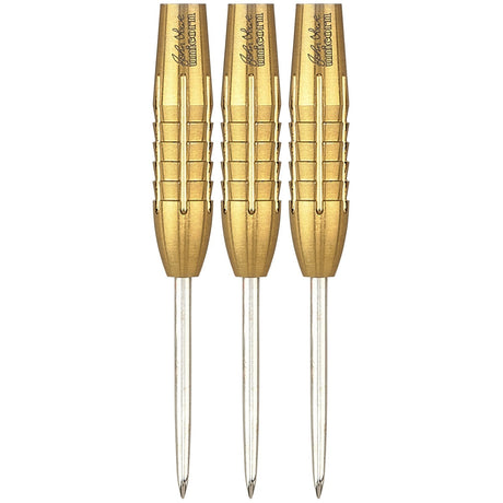 John Lowe Phase 2 Gold Shark Grip Purist 90% Tungsten Steel Tip Darts by Unicorn - view 4